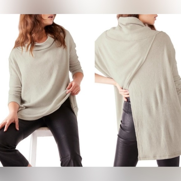 Free People We the Free Cowl Neck Ribbed Long Sleeve Sweater - Picture 7 of 7